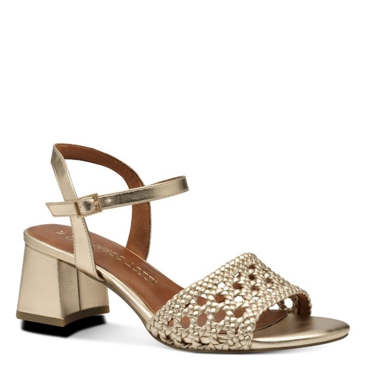 Marco Tozzi Marco Tozzi sandale aurii pentru femei cu curele la gleznă 28382-44-940