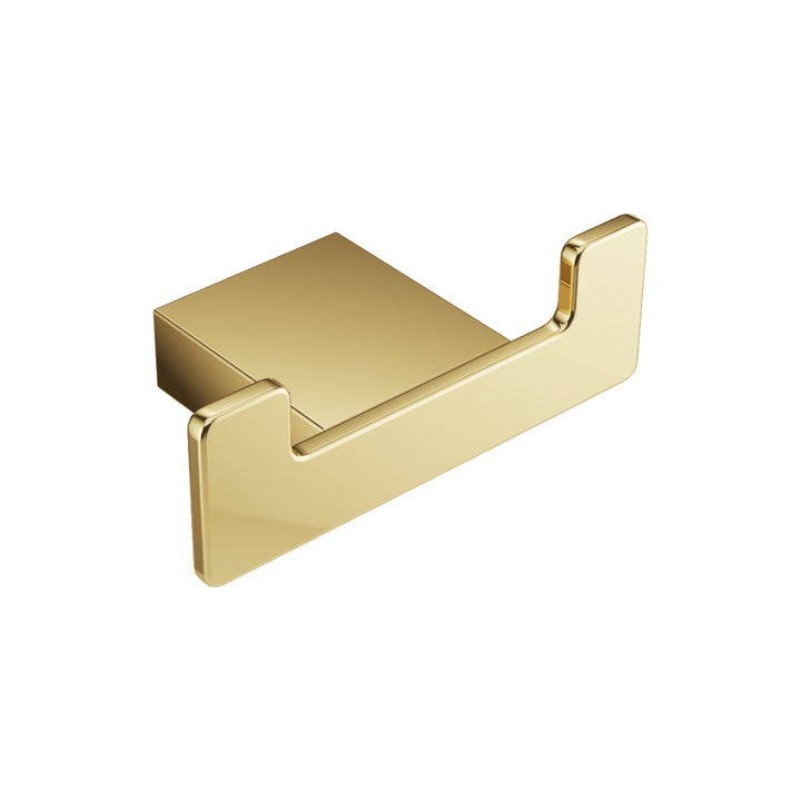 Carlig dublu Riko, auriu lucios