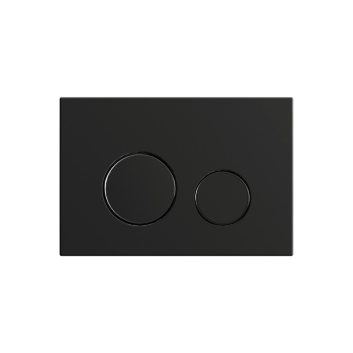 Бутон Nest за скрито казанче за тоалетна чиния Flaro Expert, матово черно, 220x150 мм, комплект от 3 цвята