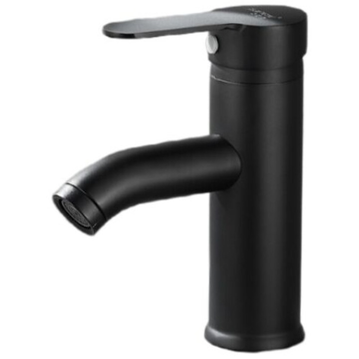 Robinet pentru lavoar, apa calda/rece, negru mat, dimensiuni standard