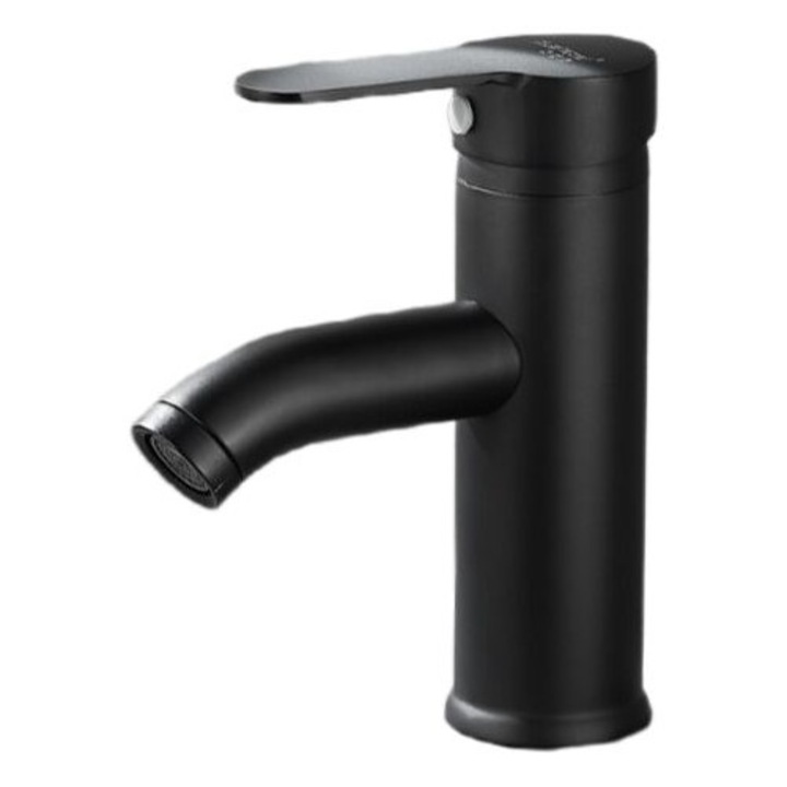 Robinet pentru lavoar, apa calda/rece, negru mat, dimensiuni standard