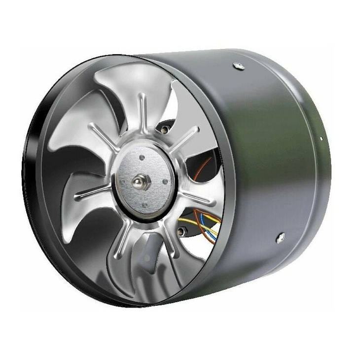 Ventilator axial din otel inoxidabil, 150mm, 180m3/h, 32W, pentru aer/extract