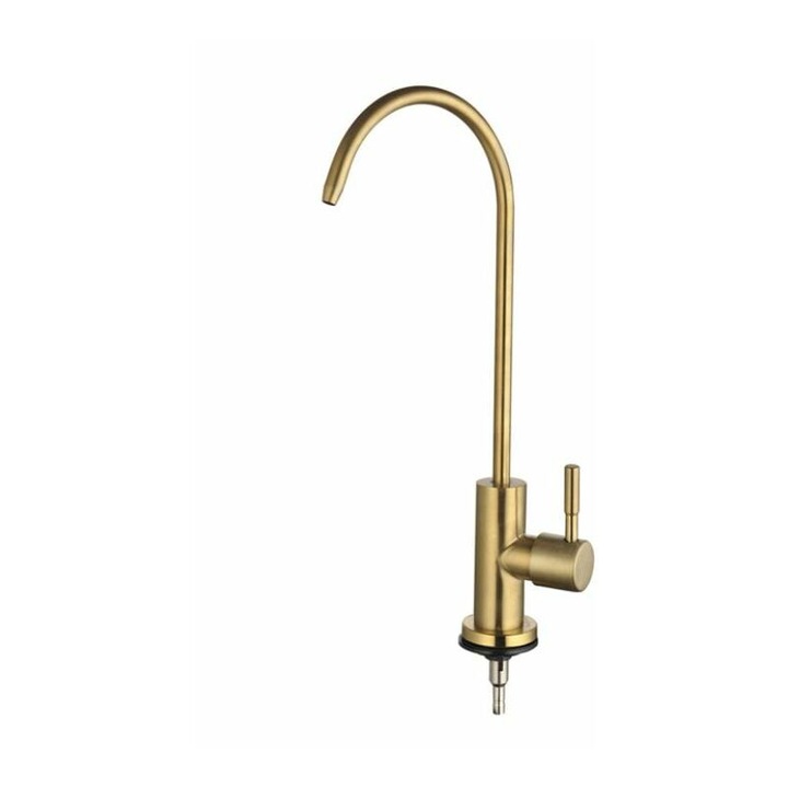 Egykaros vízcsap, rozsdamentes acél, ülőke kialakítású, szálcsiszolt felület, 1/4''