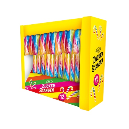 Acadele Colorate Only Candy Canes Rainbow 144g acadele baston - eMAG.ro