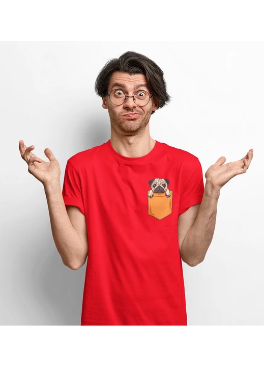 PO00028PugPocket, Piros