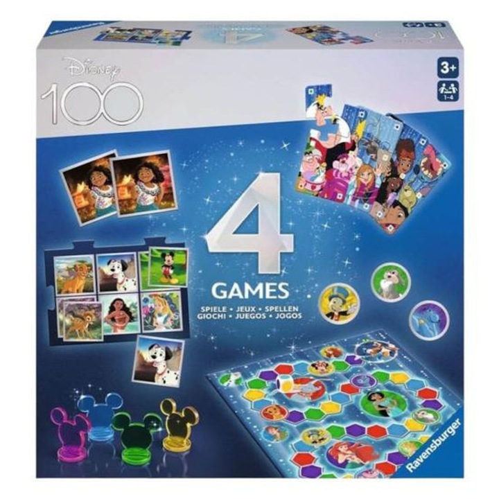 Ravensburger 4 az 1-ben játékgyűjtemény - Disney 100 (22341)