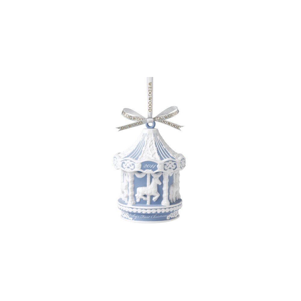 Decoratiune Craciun, Carusel Albastru 2014, portelan Wedgwood