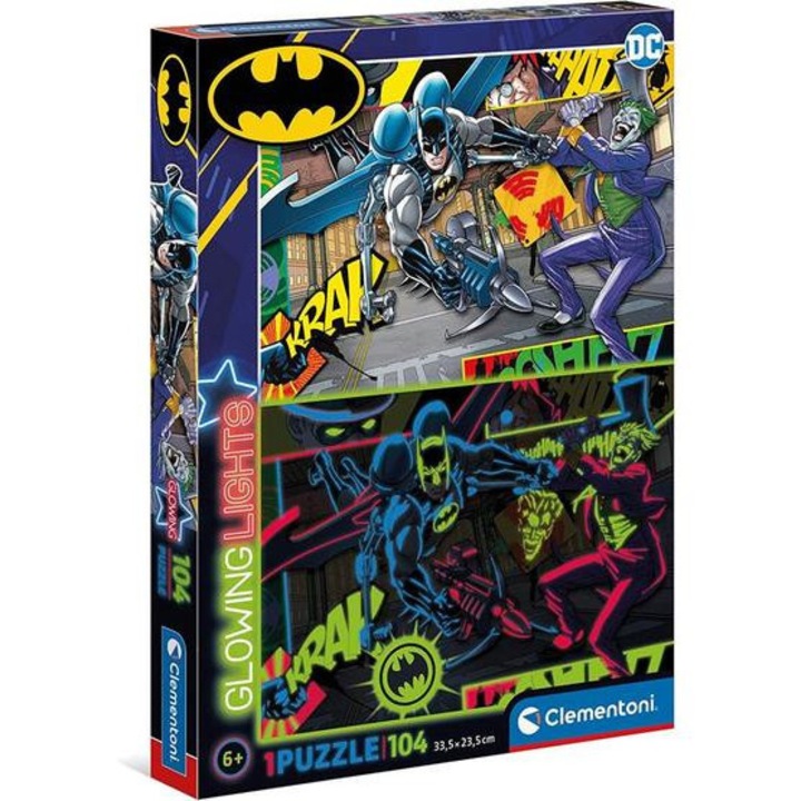 Clementoni 104 db-os Fluoreszkáló puzzle - Batman (27175)