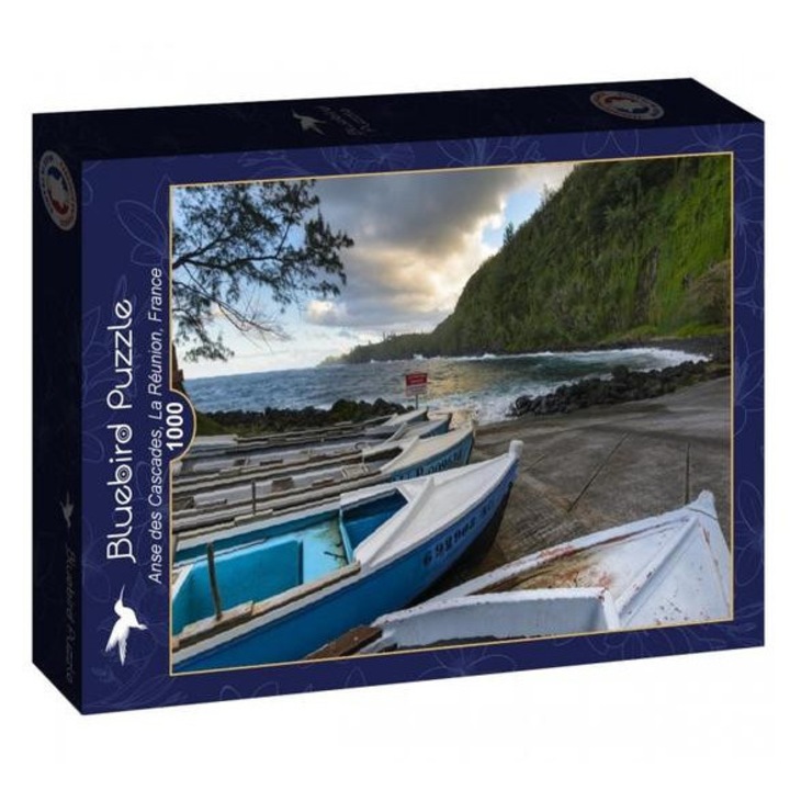 Puzzle Bluebird 1000 de piese - Anse des Cascades, La Reunion, Franta (90474)
