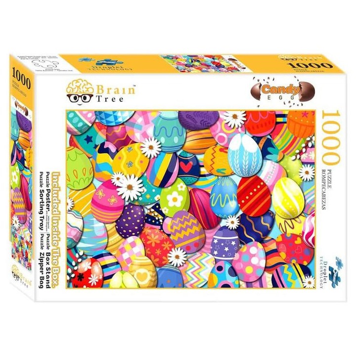 Пъзел Brain Tree от 1000 части - Яйце с бонбони (2102099)