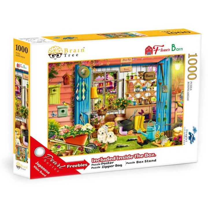 Пъзел Brain Tree от 1000 части - Цветен хамбар (2102122)
