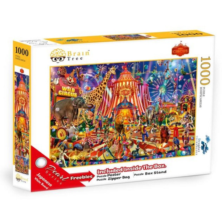 Пъзел Brain Tree от 1000 части - Wild circus (2102123)
