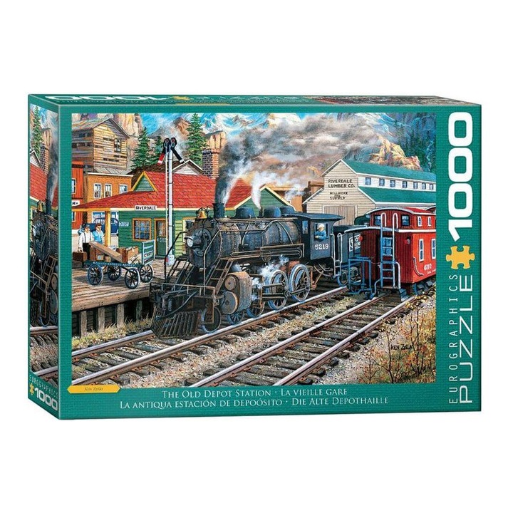 Пъзел EuroGraphics от 1000 части - Старата депо гара от Кен Зила (6000-5876)