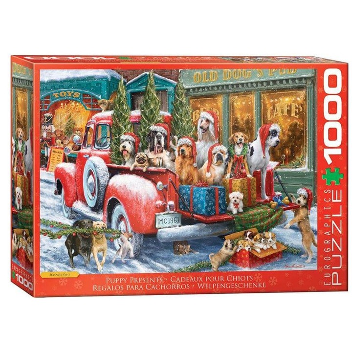 Пъзел EuroGraphics от 1000 части - Кученцето представя, Али Корти (6000-5993)