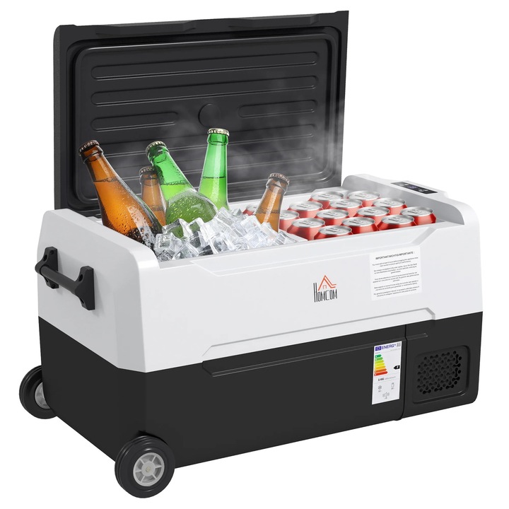Hordozható kompresszoros hűtőszekrény 30, 5 l, -20°C-tól 20°C-ig, 72, 6x39x37, 3 cm, fehér