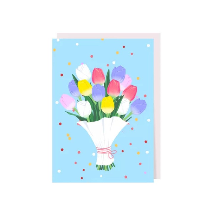 Felicitare - Buchet de lalele