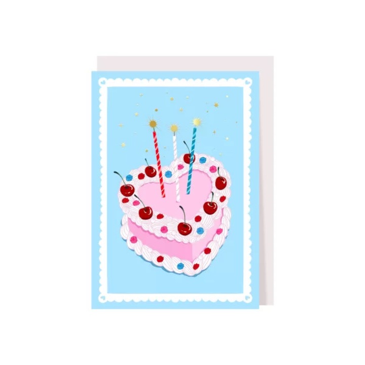 Felicitare de ziua de nastere - Tort cu cirese