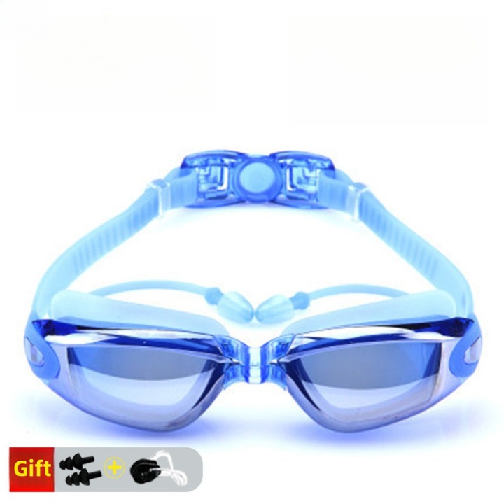 Set ochelari de inot Ronyes, protectie UV, PC/Silicon, albastru