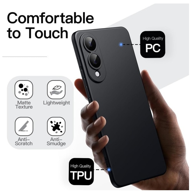 Husa Upzz® Ultra Slim New Compatibila Cu Samsung Galaxy S25 Edge, Silicon Soft Slim, Protectie La Camera, Negru