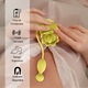 Вибратор LOTUSIF, 2 в 1, За G-точка, С функция за облизване, За жени и мъже, 12 нива на интензивност, Гъвкав, За персонална сексуална стимулация, Жълт
