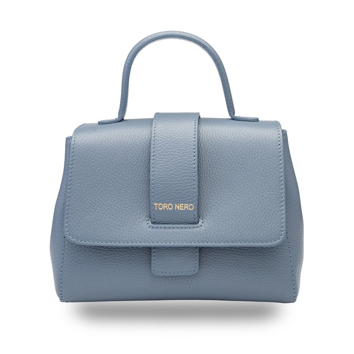 Geanta dama din piele naturala albastru Ranya