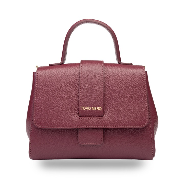 Geanta dama din piele naturala bordo Ranya