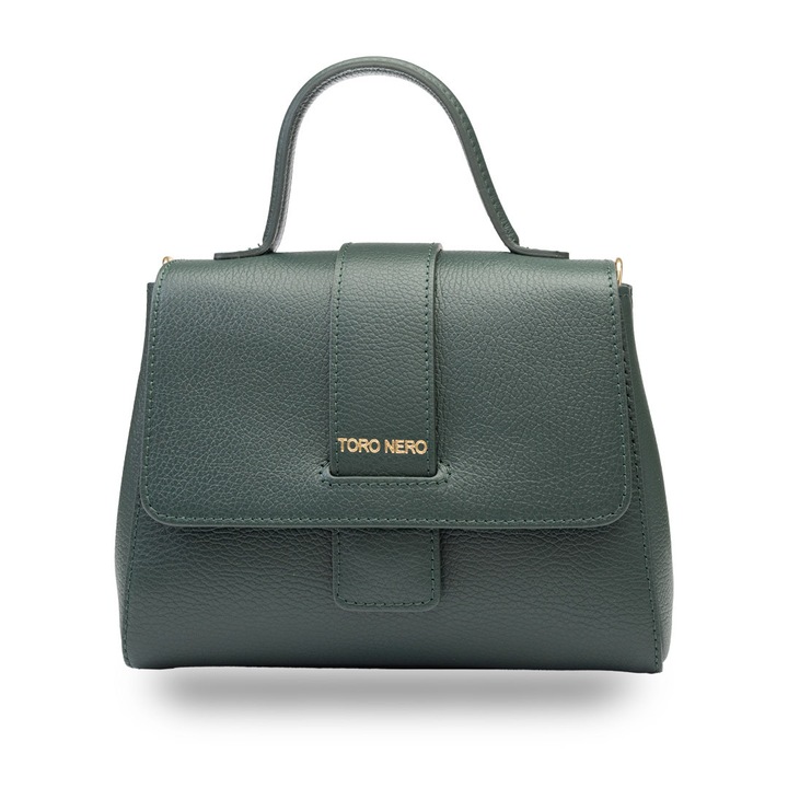 Geanta dama din piele naturala verde padure Ranya