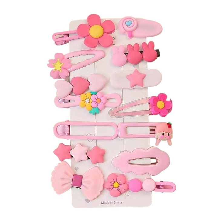 Hajcsat készlet lányoknak, 3cm-6.1cm, különböző modellek