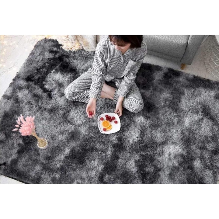 Covor Premium Super Pufos, 150 x 200 cm, Gri Inchis