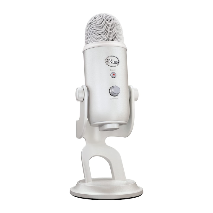 Геймърски микрофон Logitech G Blue Yeti Premium USB, еднопосочен, бял