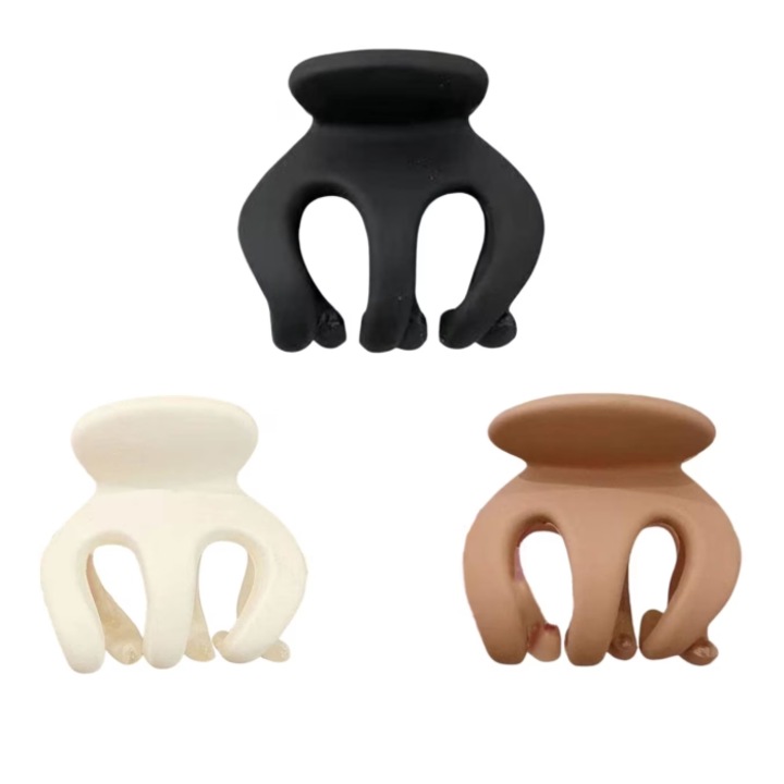 Háromrészes hajtű szett, fekete, bézs, khaki