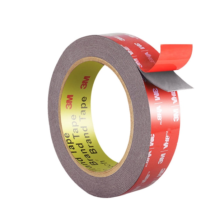 Двустранна самозалепваща лента, лесно почистване, издръжлива, двуизмерна VHB, висока адхезия, устойчивост на високи температури, водоустойчива, подходяща за употреба върху метал, камък, пластмаса, пяна, боя, дърво и стъкло, 20mmX3mX0.8m