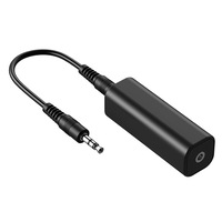 Adaptor Audio Bucla la Sol Izolator de Zgomot, SINBINTA, Anti interferente, Eliminarea zgomotului de zgomot, Jack 3.5mm, Plug and play, Usor de folosit, Pentru sistem audio auto/casa, ABS/Metal, 20×20×60mm, Negru