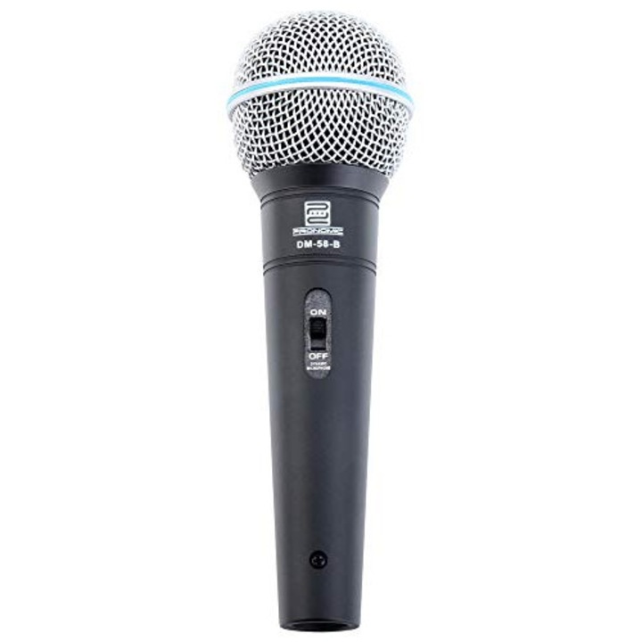 Dinamikus mikrofon DM-58-B, szuperkardioid, 70-16,000 Hz, komplett szett