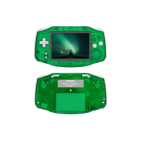 Consola portabila Anbernic RG34XX, emulatoare, 64GB, 3.4 inch LCD, 6000 jocuri, Verde Transparent