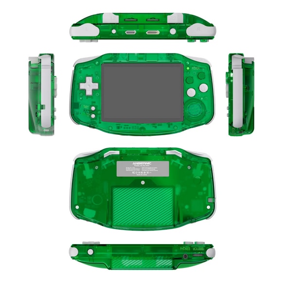 Consola portabila Anbernic RG34XX, emulatoare, 64GB, 3.4 inch LCD, 6000 jocuri, Verde Transparent