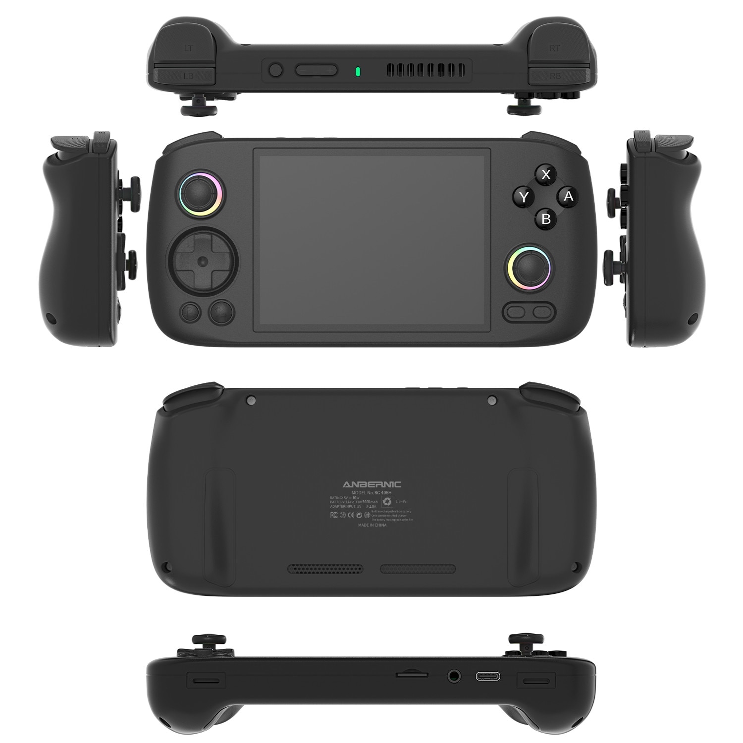 Consola Retro Anbernic RG406H, Android 13, 8 GB RAM, 128 GB Stocare, 4" IPS, Negru