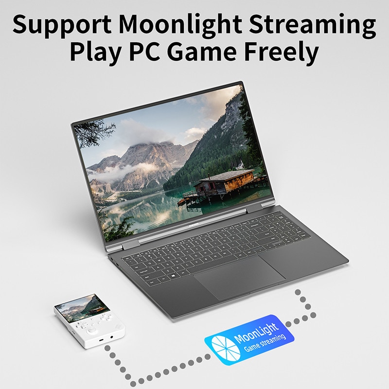 Consola portabila Anbernic RG40XX V, 64GB, Ecran 4 Inch IPS, 6000+ jocuri, Alb