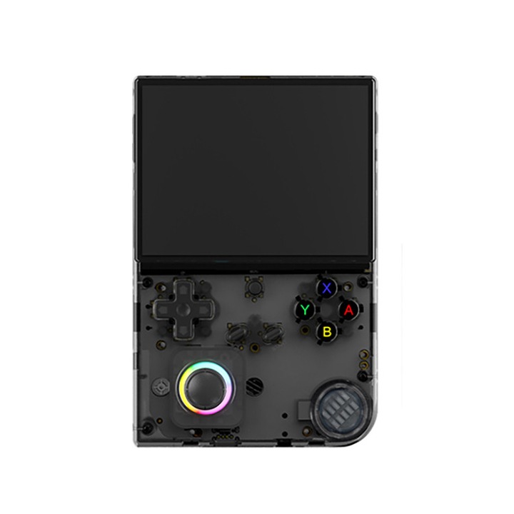 Consola portabila Anbernic RG40XX V, 64GB, Ecran 4 Inch IPS, 6000+ jocuri, Negru Transparent