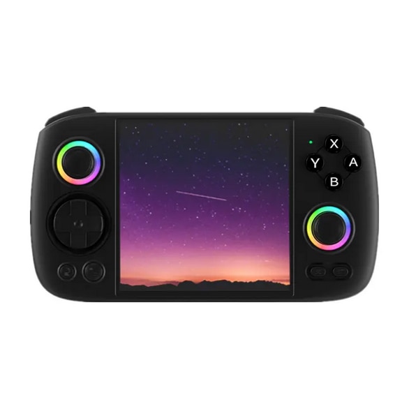 Consola portabila Anbernic RG Cube, Ecran 3.95 inch IPS, Android 13, 8GB Ram, 128GB, 5000 Jocuri, Negru