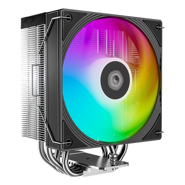 Охладител за процесор ID-Cooling FROZN A410 SE aRGB осветление, 4 медни топлинни тръби 6 мм Direct Touch, 1 вентилатор 120 мм, черен