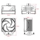 ID-Cooling FROZN A410 SE CPU hűtő, aRGB világítással, 4 db 6 mm-es Direct Touch réz hőcsővel, 1 db 120 mm-es ventilátorral, fekete