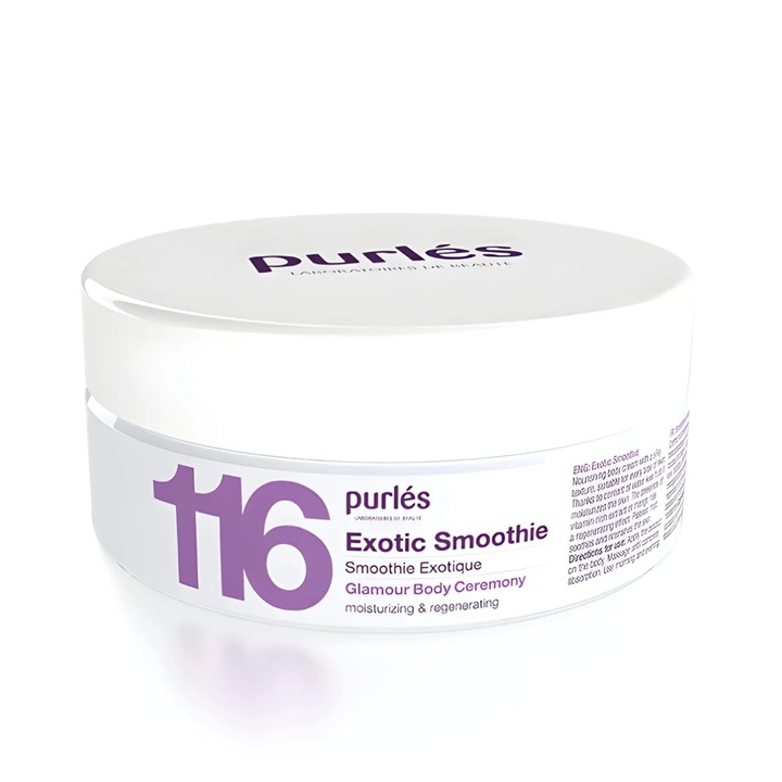 Crema de corp catifelata Exotic Smoothie Purles 116 pentru hidratare intensa si regenerare, 160 ml