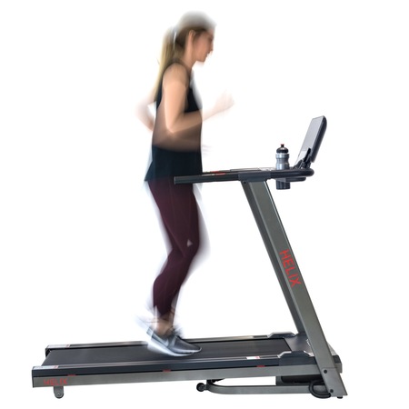 Banda de alergare TECHFIT HELIX, Putere Maxima: 2.5 CP, Inclinare Auto 12 nivele, Functie BODY FAT, Suprafata alergare: 125 x 42 cm, FIltru EMC