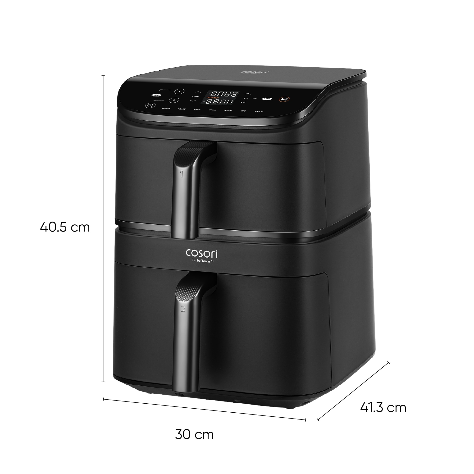 Friteuza cu aer cald COSORI Turbo Tower de 10.8 litri, 2630 W, 7