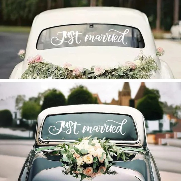 Autómatrica Just Married - Friss házasok, 72x15cm