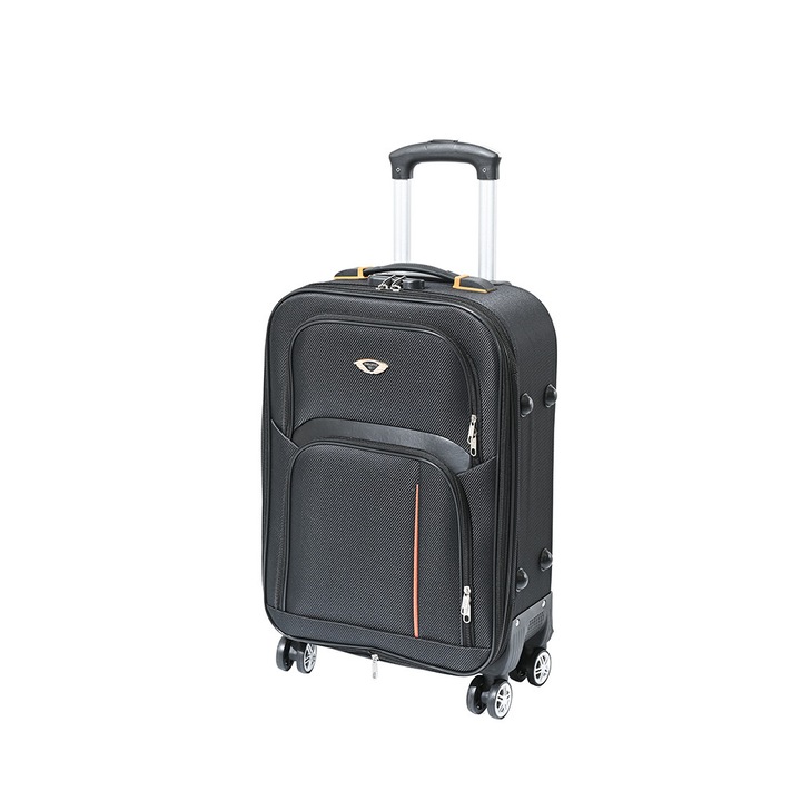 Valiza de cabina usoara Leziter Travelux cu roti moi detasabile 55x40x20 cm