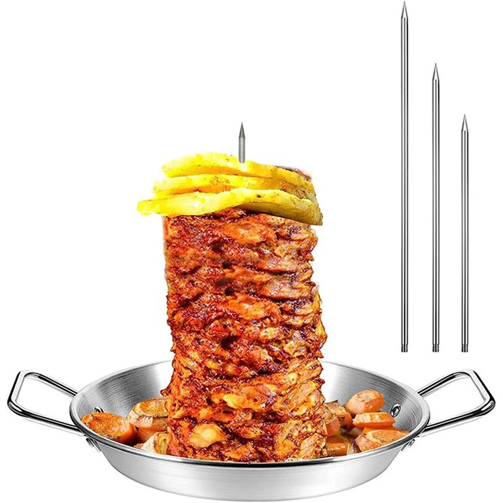 Tigaie cu frigarui verticala YANYXR inox 36x26x4cm