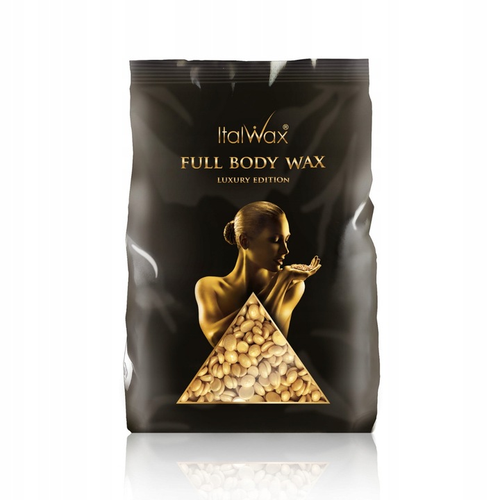 Ceara de epilare Italwax Full Body Wax 1kg, culoare aurie, utilizare profesionala, fara benzi