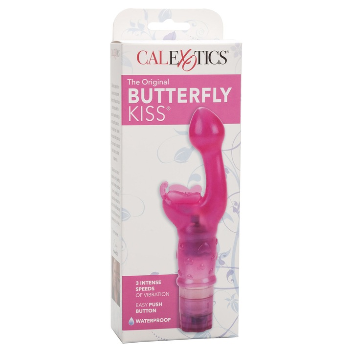 California Exotic Novelties Butterfly Kiss vibrátor, rózsaszín, 3 pulzációs funkció